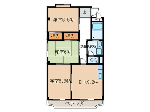 グリ－ンハイツ大清水の物件間取画像